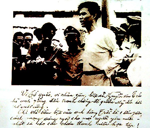 Bút tích quí hiếm của Bác viết về sự hy sinh anh dũng của liệt sĩ Nguyễn Văn Trỗi năm 1965